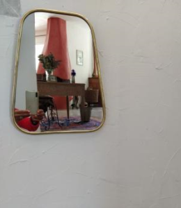 cadre miroir cuivre trapéze